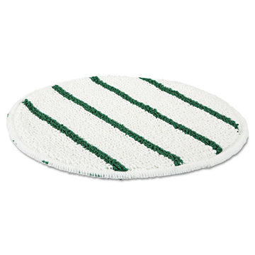 Rubbermaid® Commercial Low Profile Scrub-strip Carpet Bonnet, 21" Diameter, White-green freeshipping - TVN Wholesale